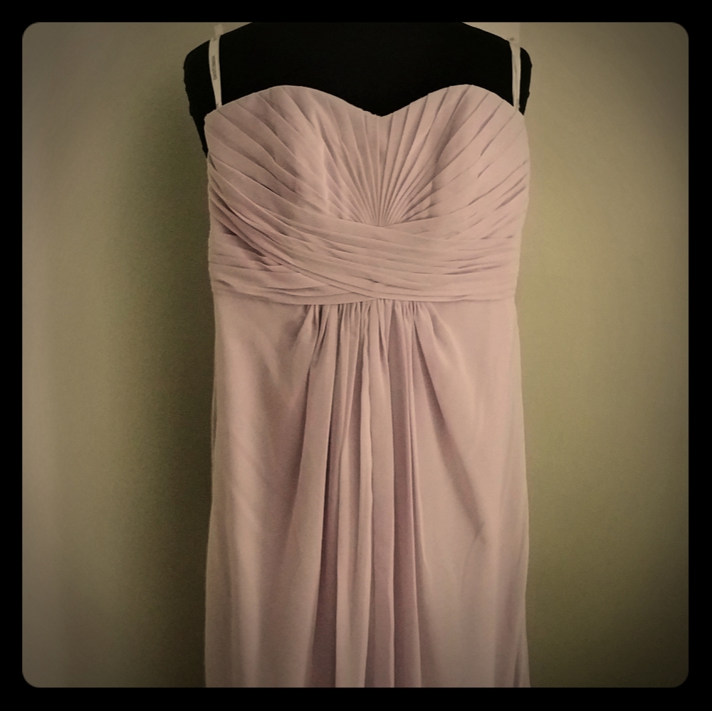 Strapless Lilac David's Bridal Dress
